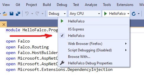 Where to select that run configuration